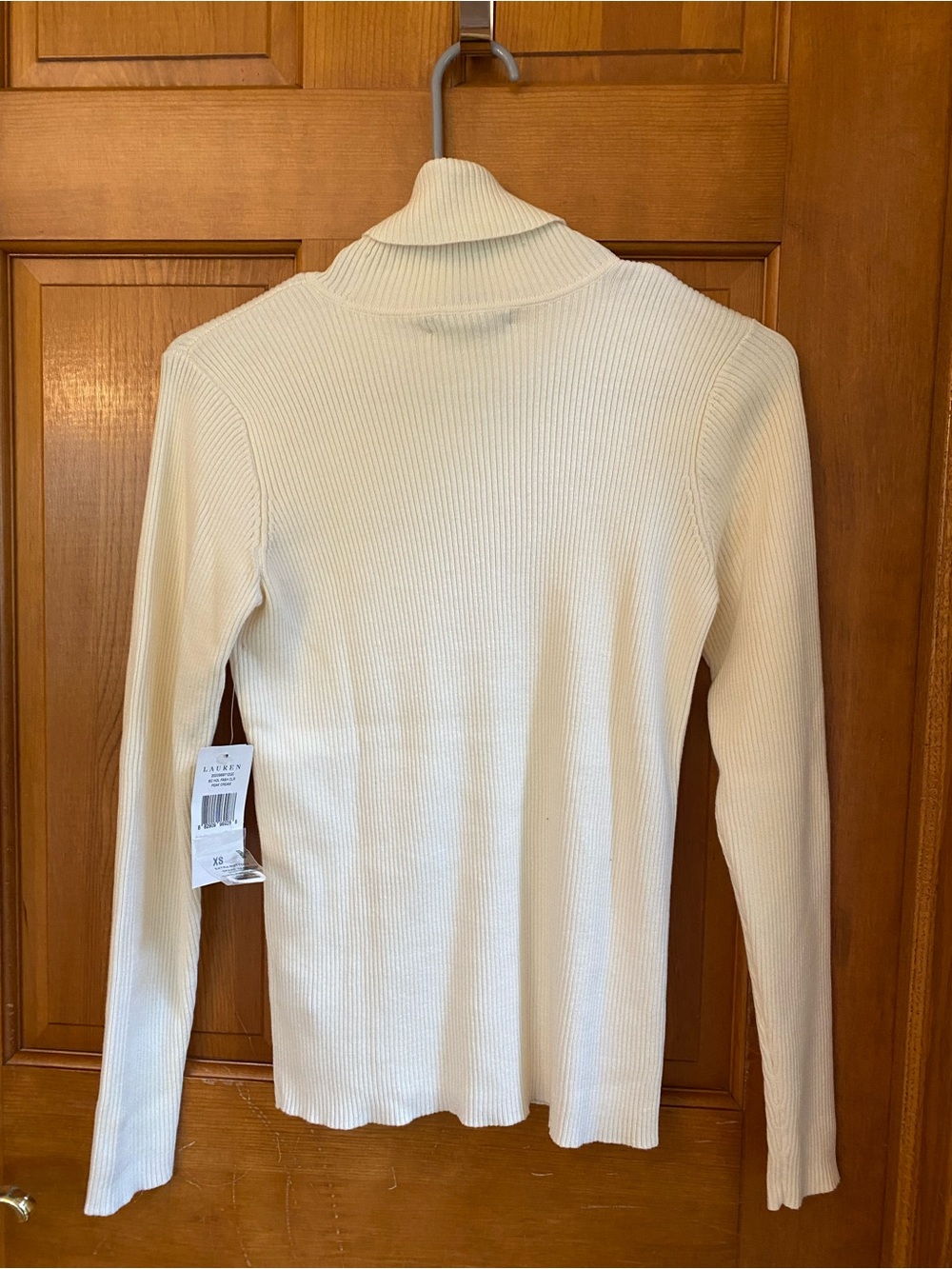 Lauren Ralph Lauren Cream Ribbed Turtleneck NWT - Picture 4 of 4